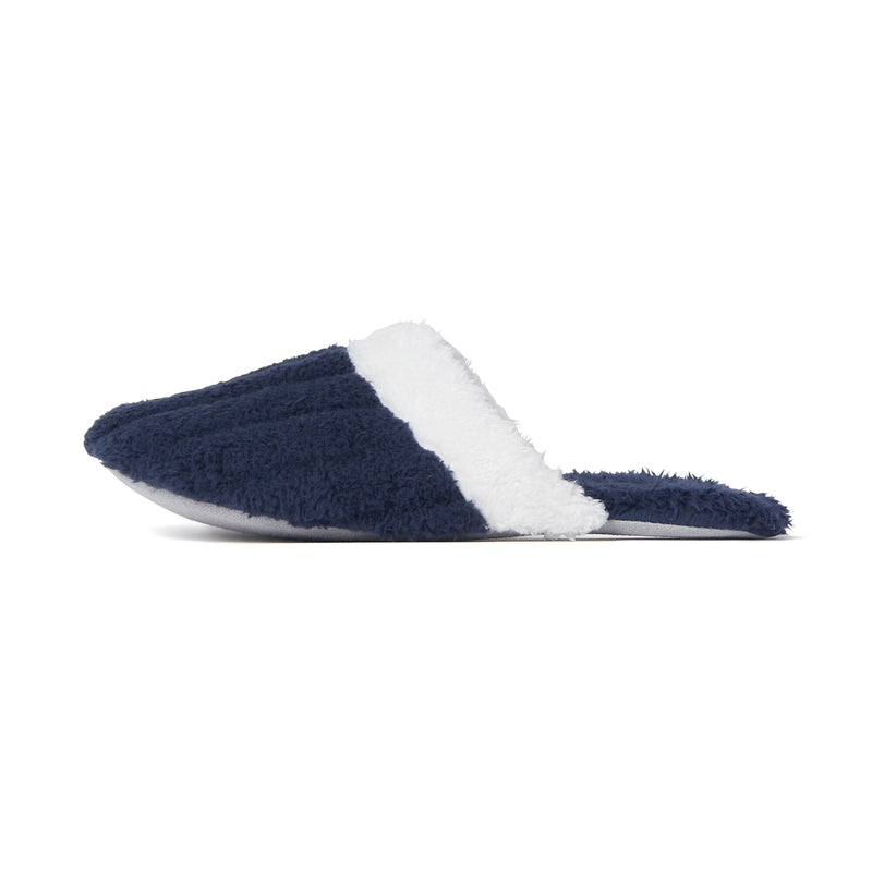 Warm Fleece Room Shoes For Men Navy