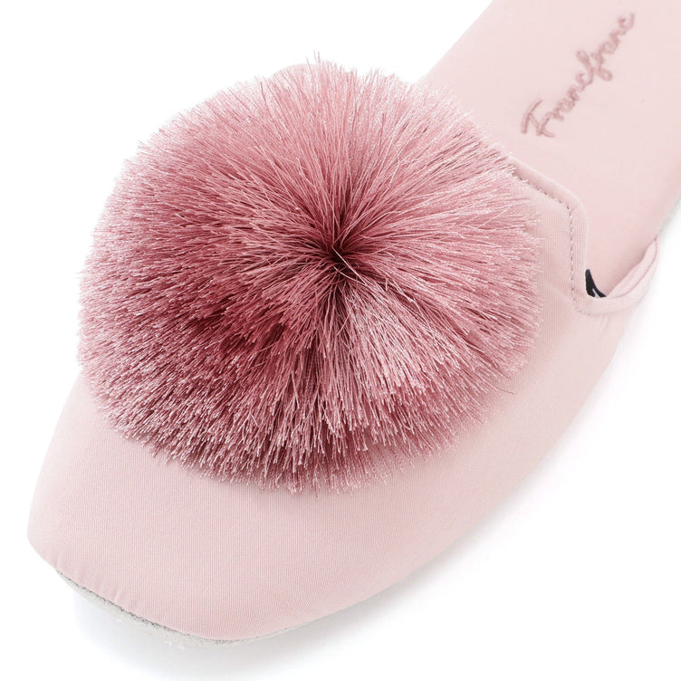 Round Tassel Room Shoes Pink