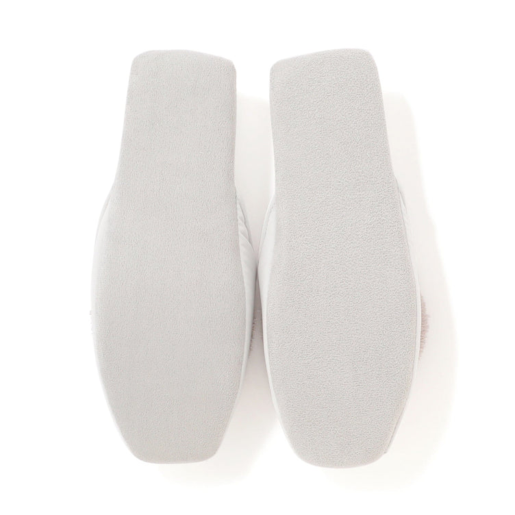 Round Tassel Room Shoes Light Gray