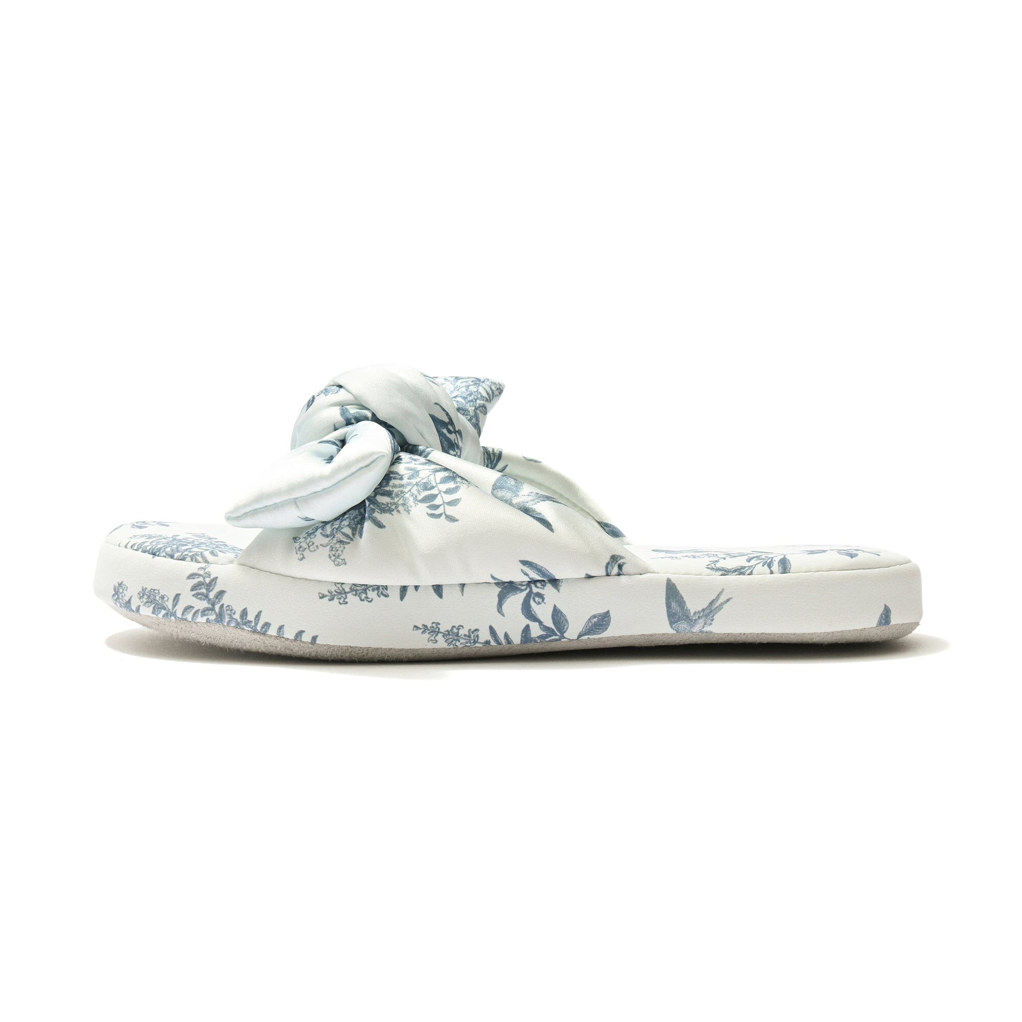 Cool Touch Satin Room Shoes Blue