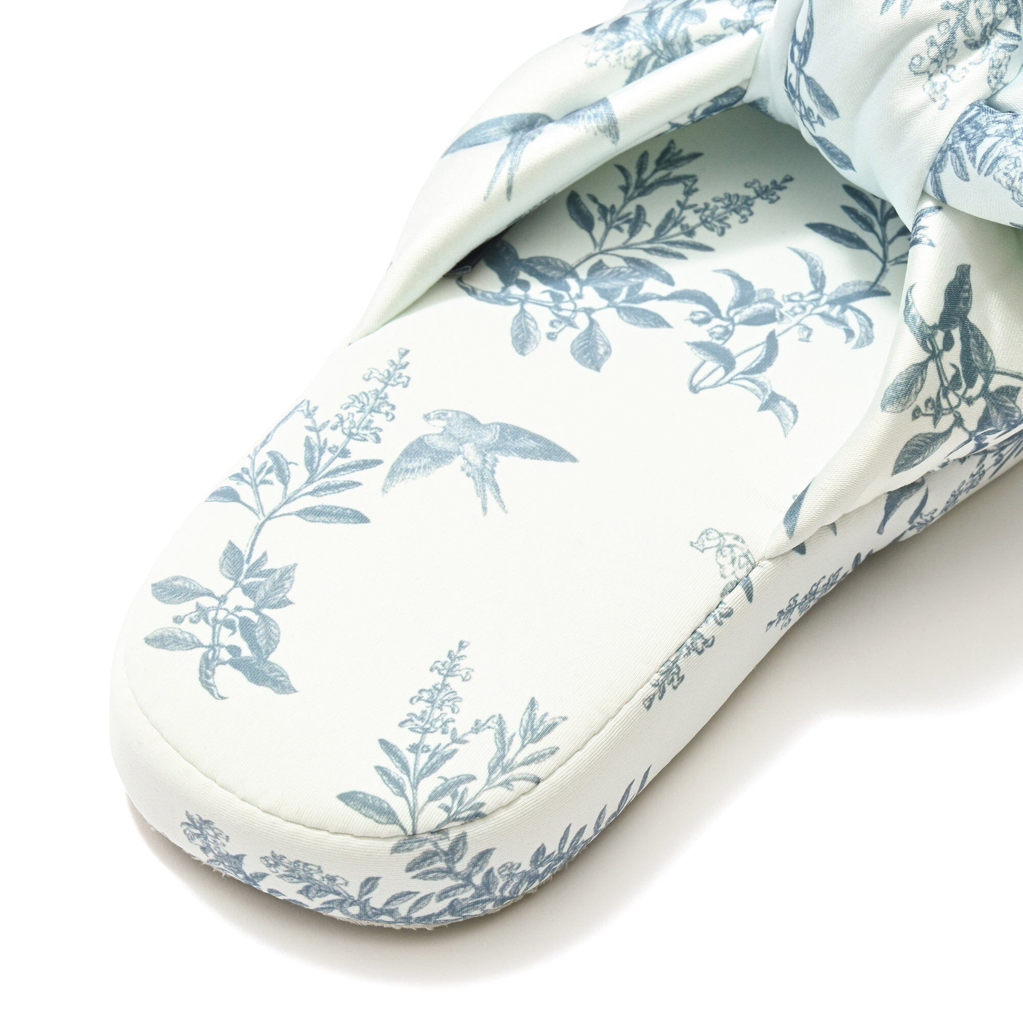 Cool Touch Satin Room Shoes Blue