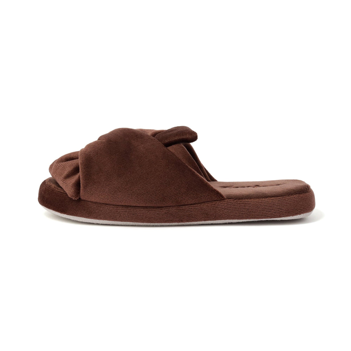 Smooth Velour Room Shoes Brown