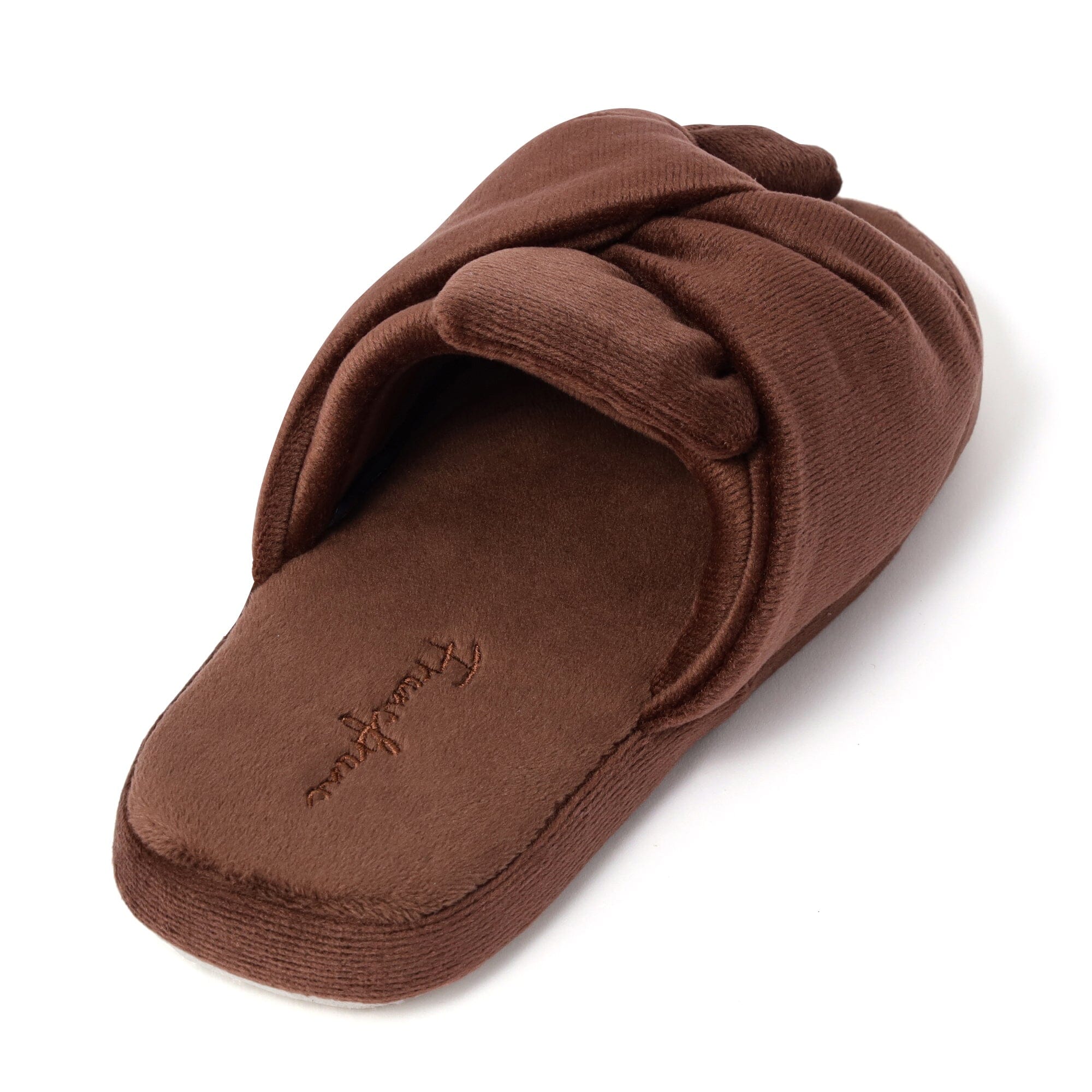 Smooth Velour Room Shoes Brown