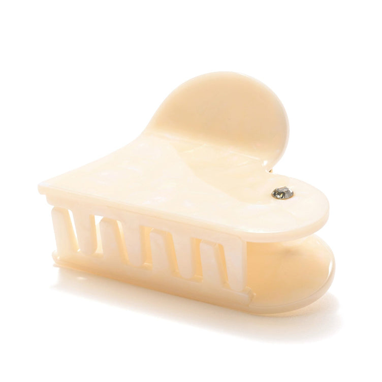 Heart Hair Clip White