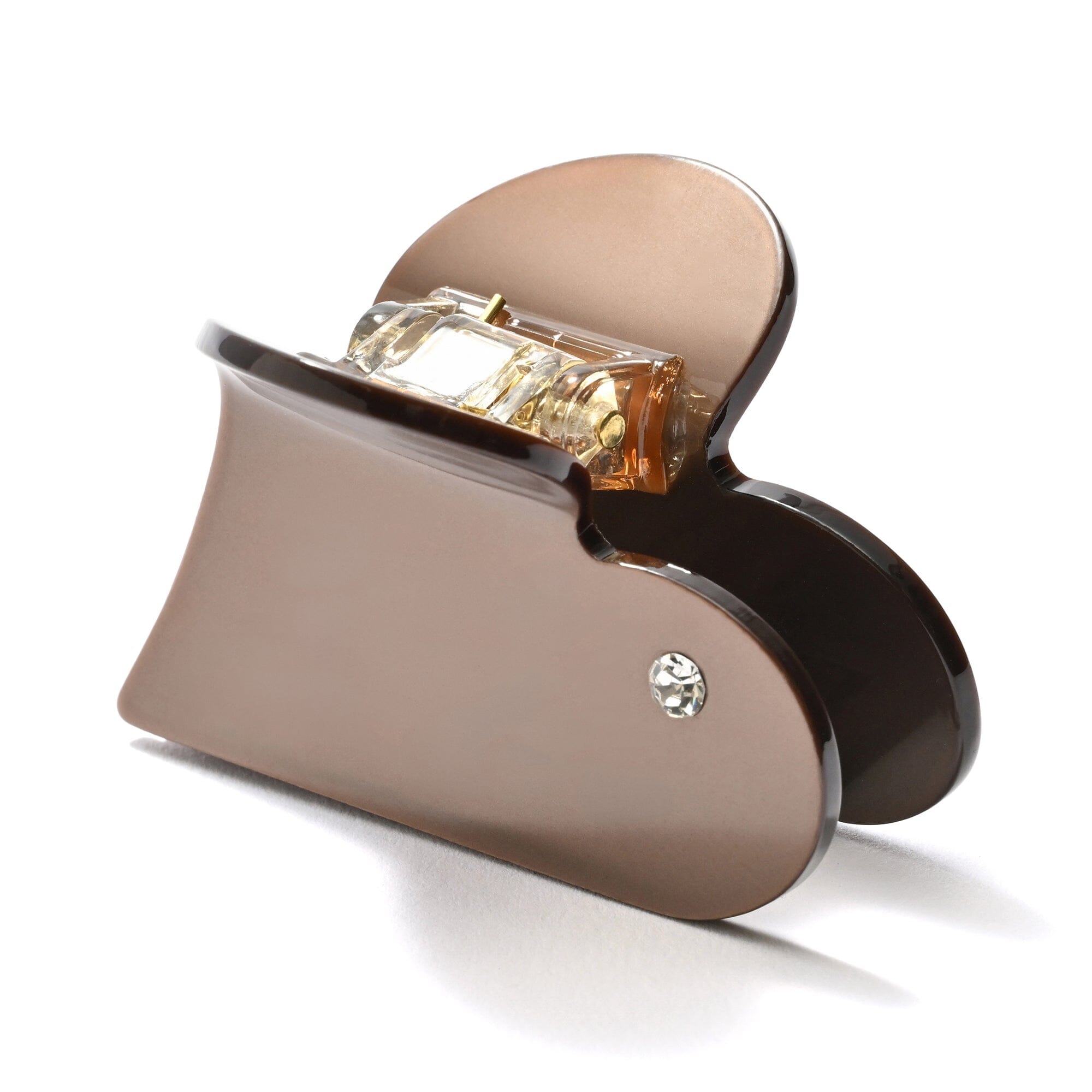 Heart Hair Clip Brown