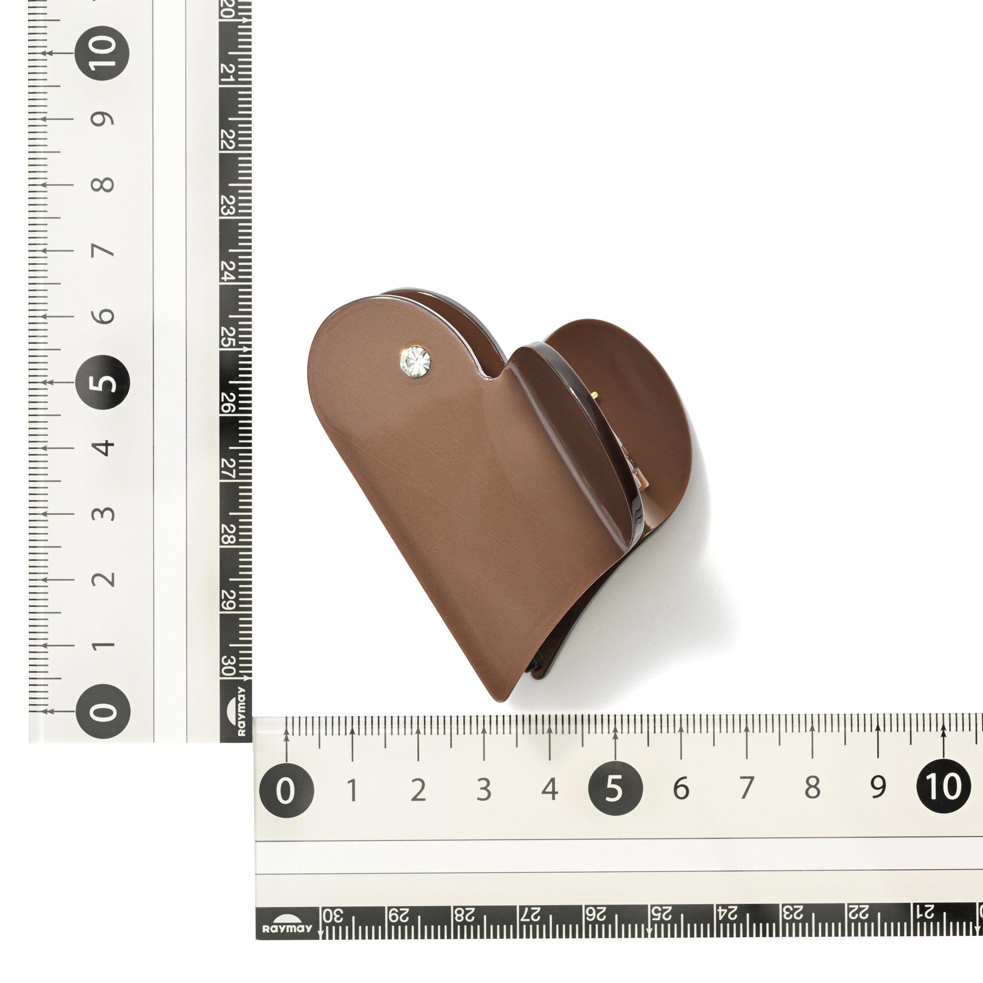 Heart Hair Clip Brown