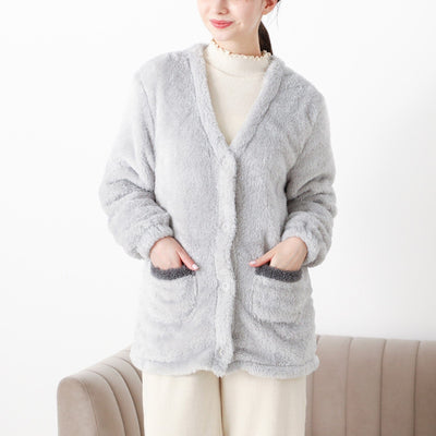 Warm Fleece Cardigan  Gray