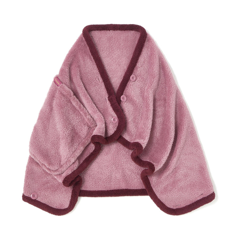 Warm Fleece 4Way Poncho Purple