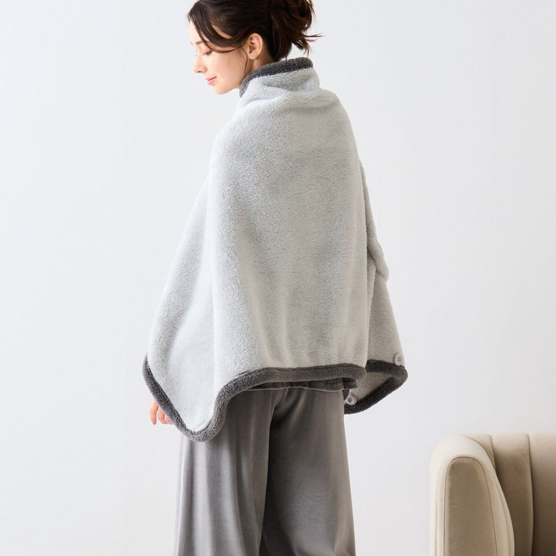 Warm Fleece 4Way Poncho Grey