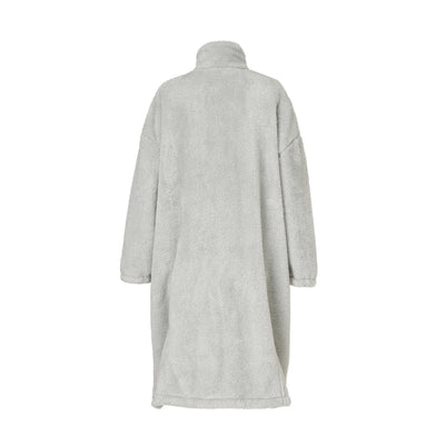 Warm Fleece Blanket Robe Grey