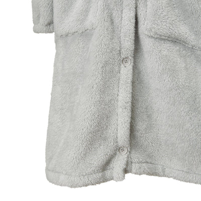 Warm Fleece Blanket Robe Grey