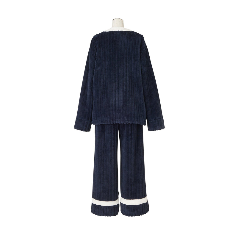 Warm Fleece Pajamas For Men Navy