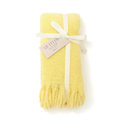 Mohair Like Scarf Slim Yellow