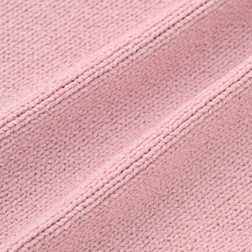 Heart Button Stripe Cardigan In Pink