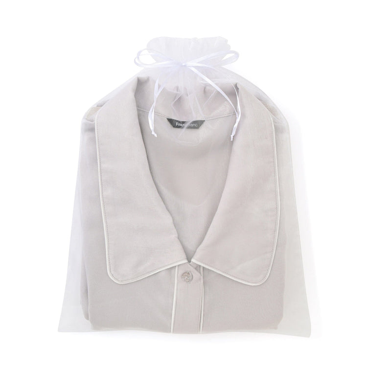 Temperature Control Satin Pajamas In Light Gray