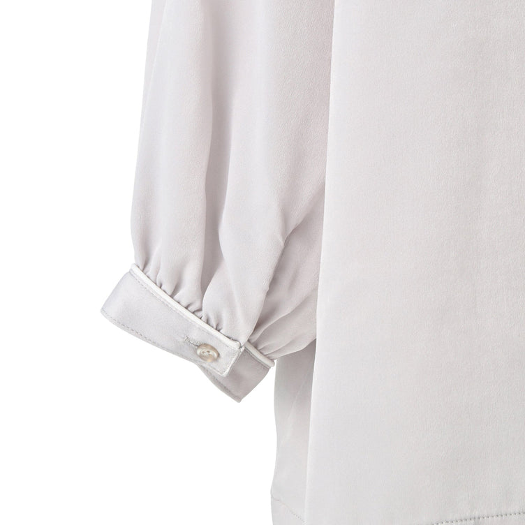Temperature Control Satin Pajamas In Light Gray