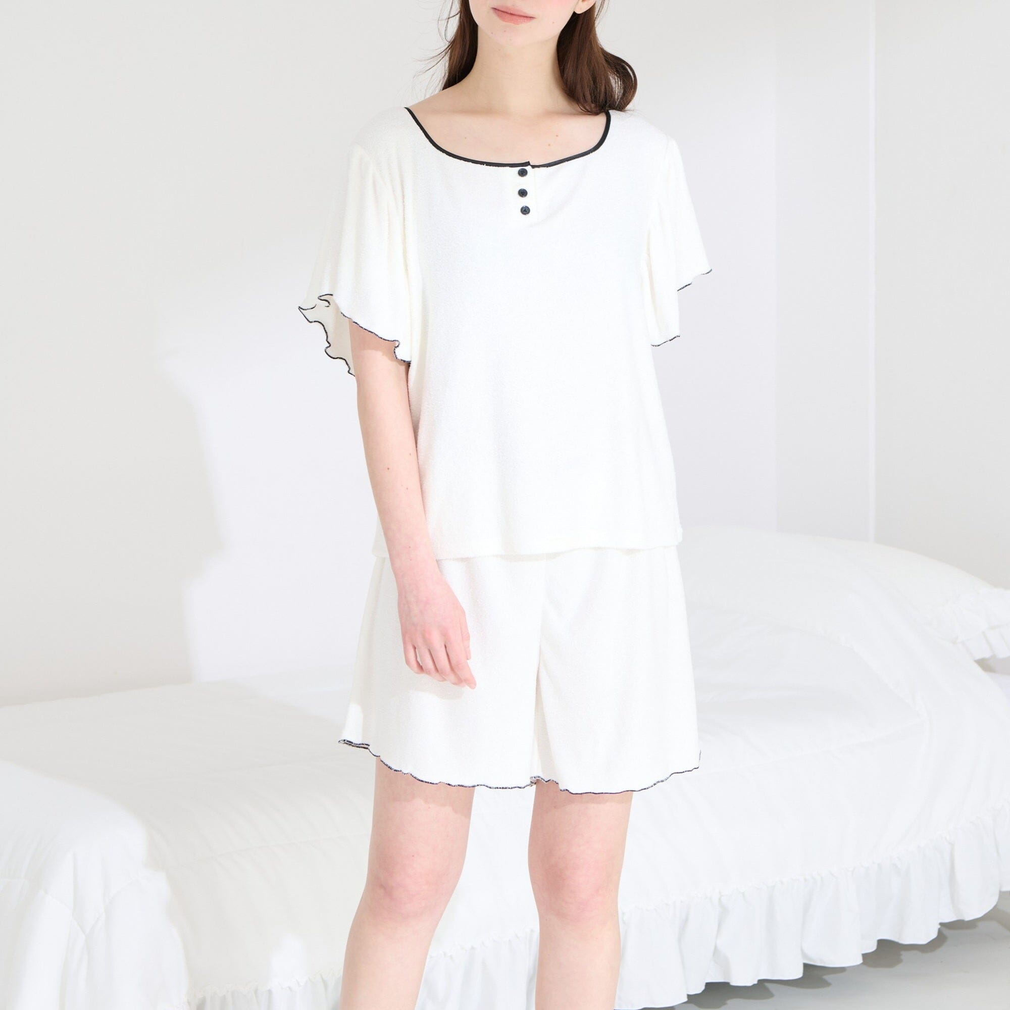 Water Absorbent Towel Pajamas White