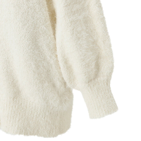 Feather Yarn Cardigan White