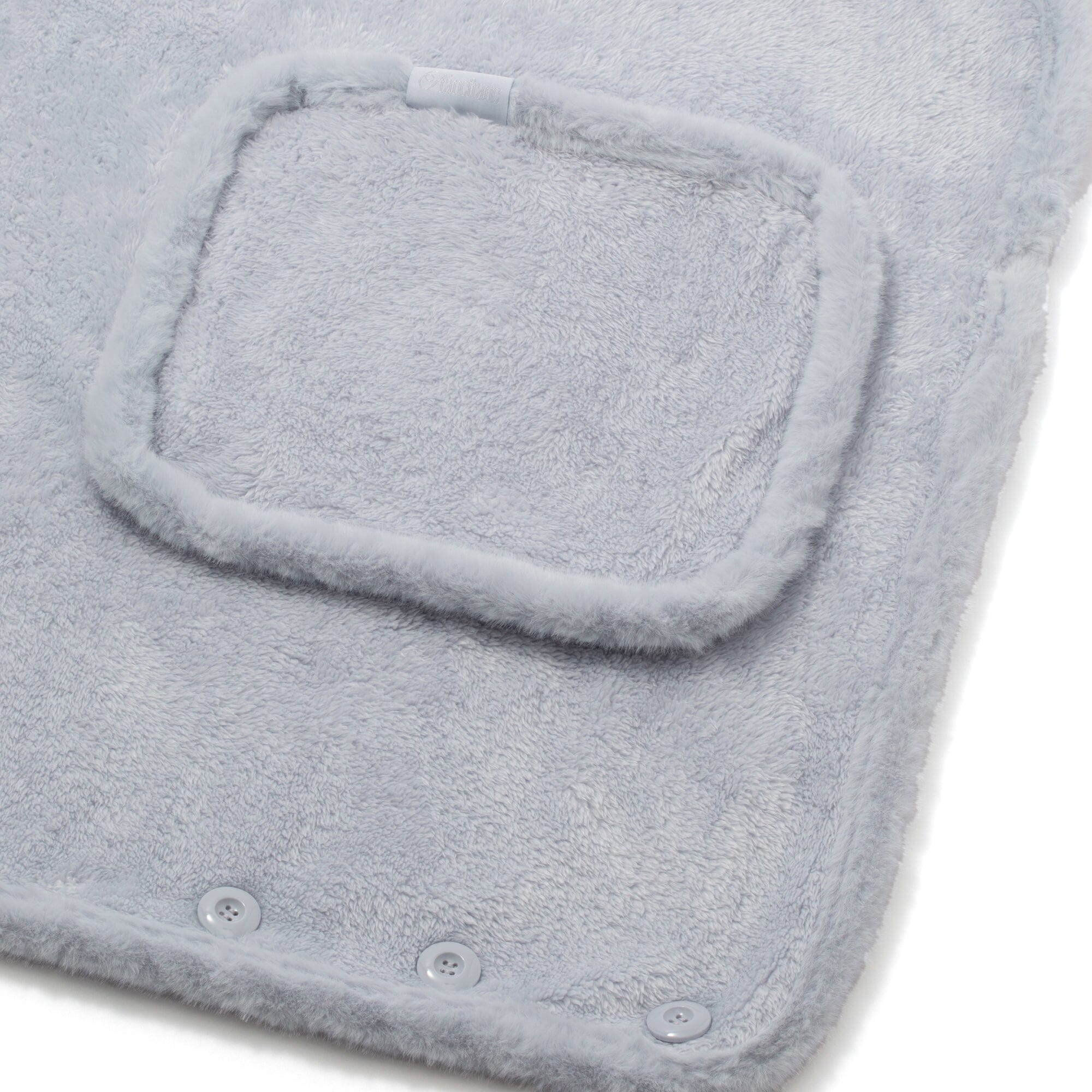 Warm Fleece 4Way Poncho Size S Light Blue