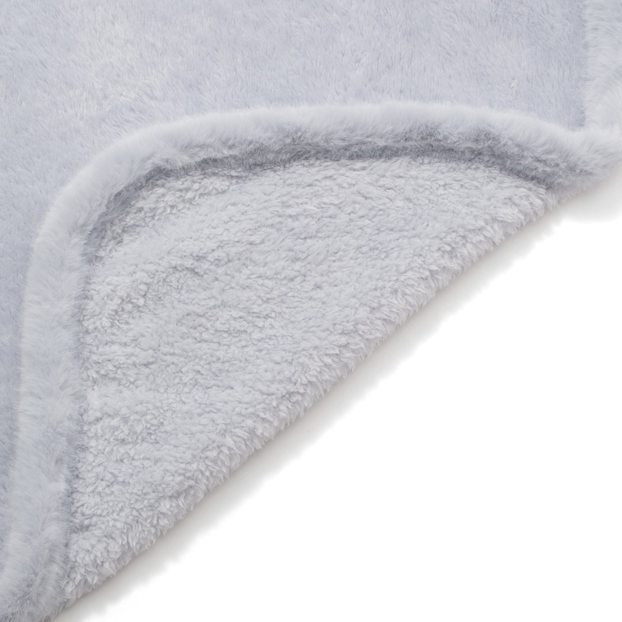 Warm Fleece 4Way Poncho Size S Light Blue