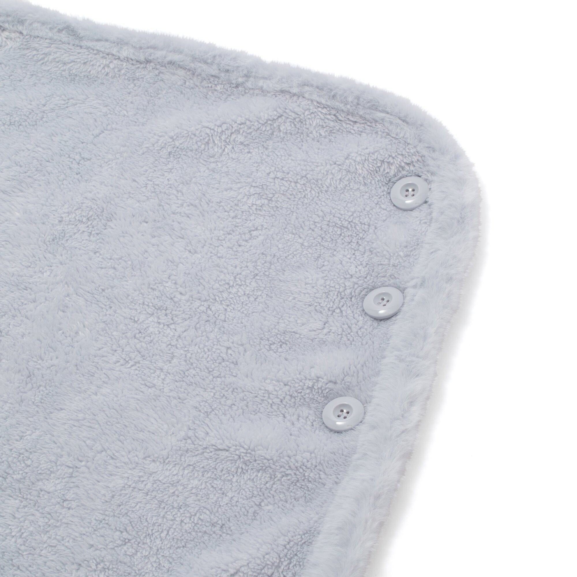 Warm Fleece 4Way Poncho Size S Light Blue