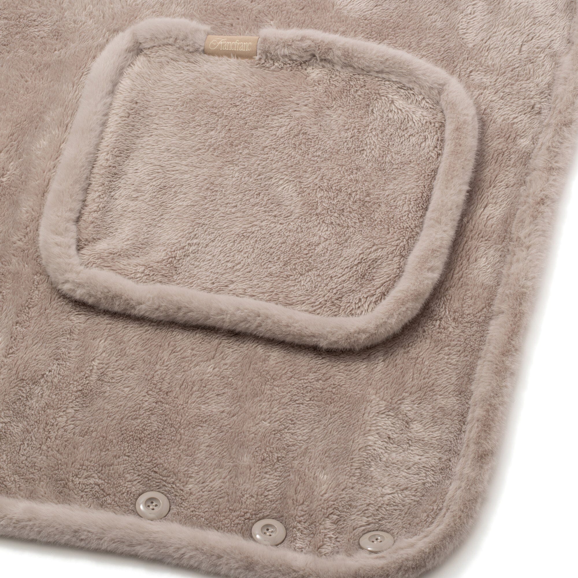 Warm Fleece 4Way Poncho Size S Greige