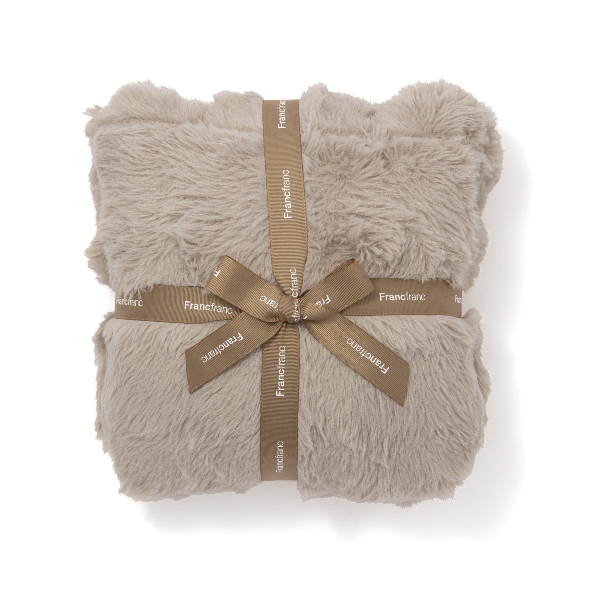 Eco Fur 4Way Poncho Size L Greige