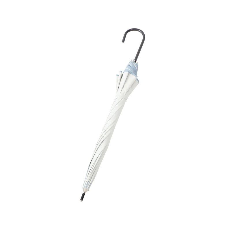 Blackout Piping Long Umbrella 50cm White