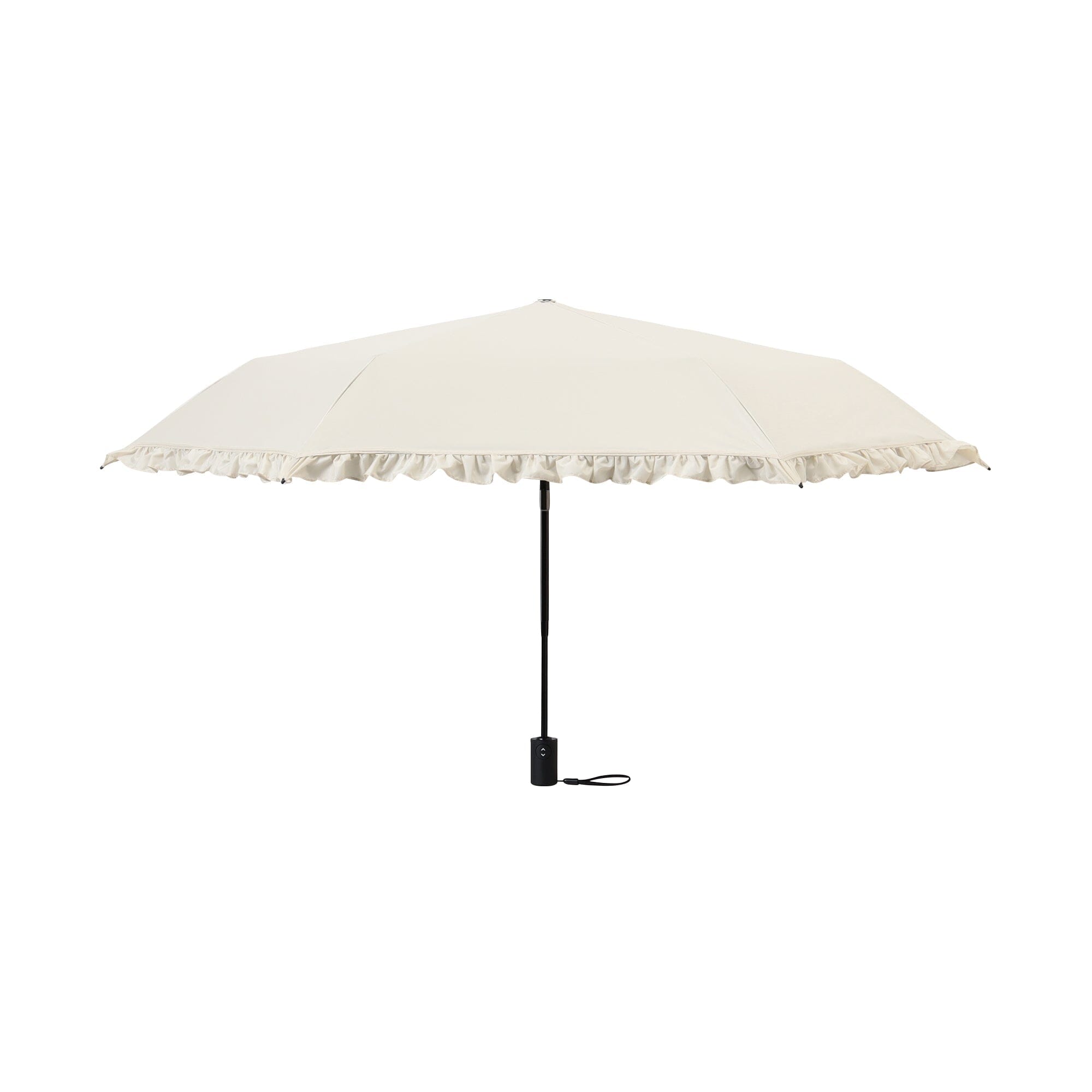 Automatic Classic Frill Mini Umbrella 50cm Beige