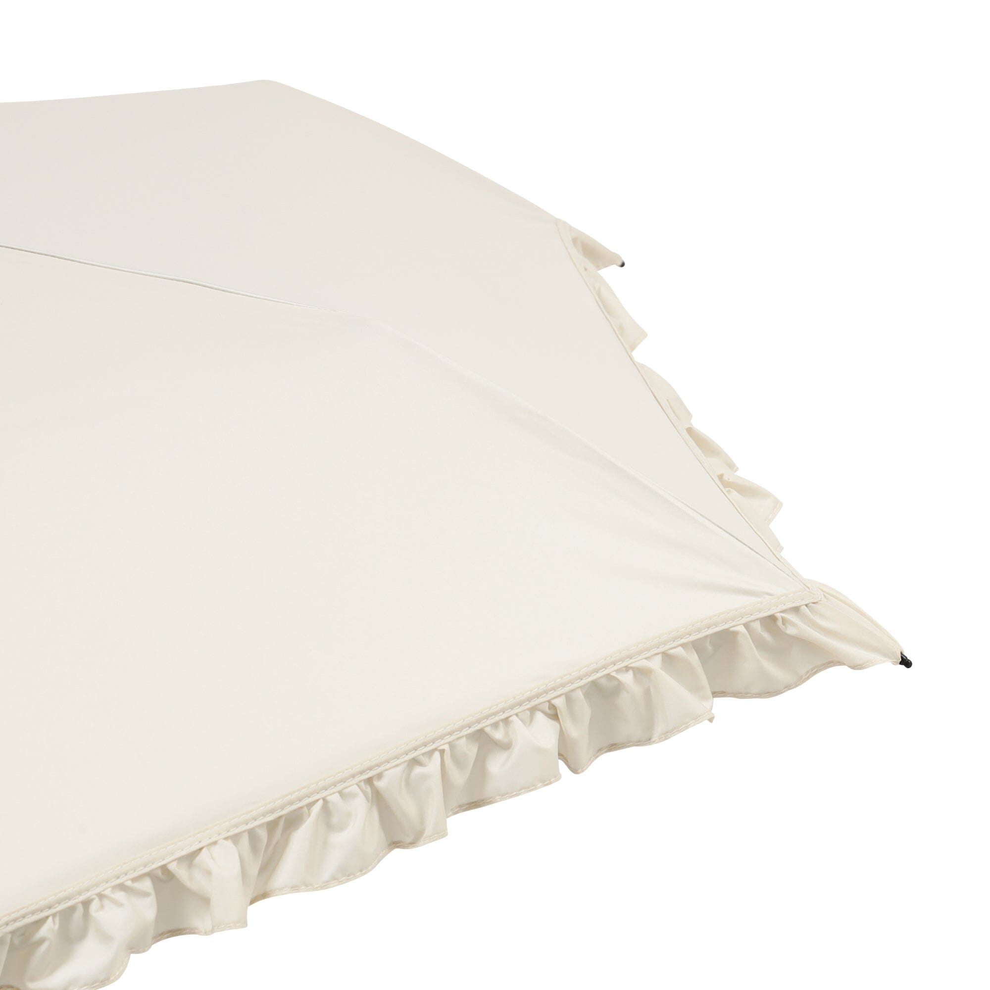 Automatic Classic Frill Mini Umbrella 50cm Beige