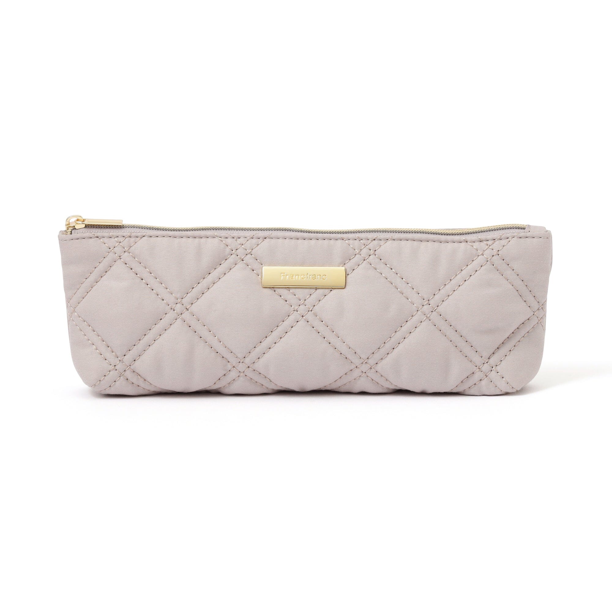 Noble Quilt Pen & Eyeglass Case Beige