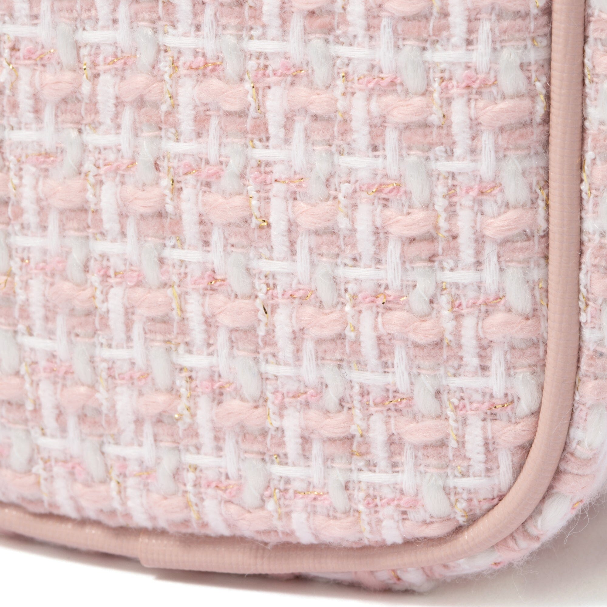Tweed Stand Pouch  Pink
