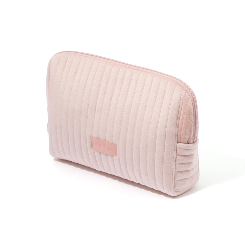 Stripe Quilt Pouch L  Pink