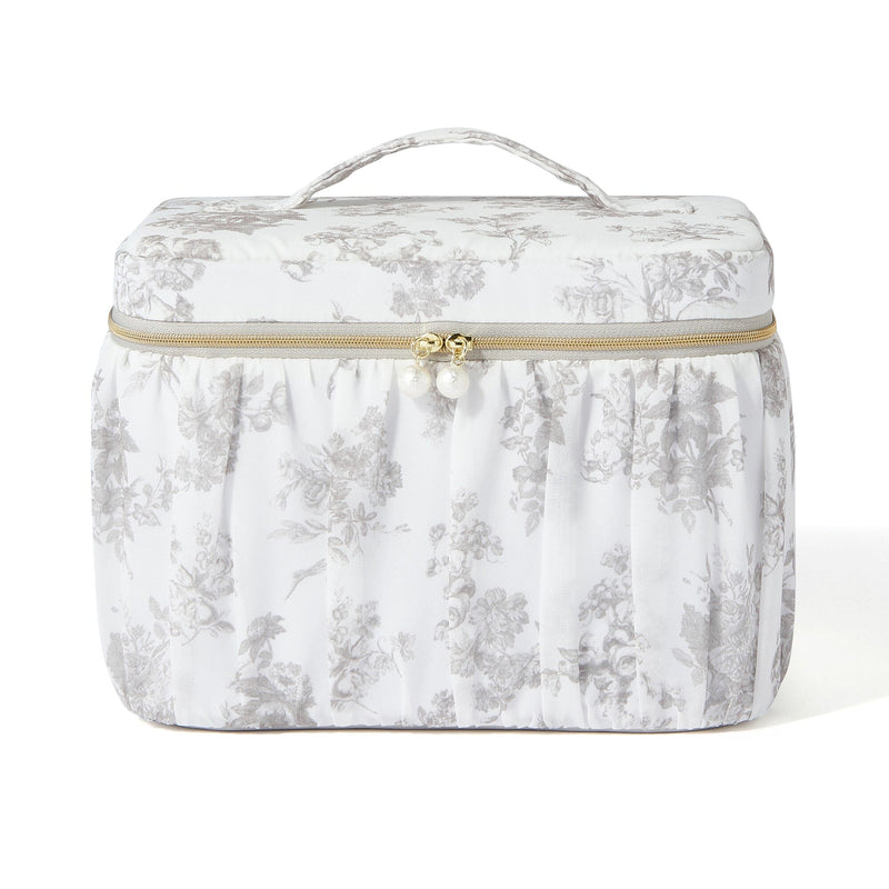Classic Flower Vanity Pouch Large Beige