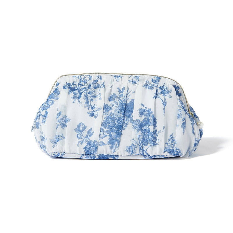 Classic Flower Wire Pouch Navy
