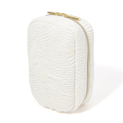 Emboss Stand Pouch  Ivory