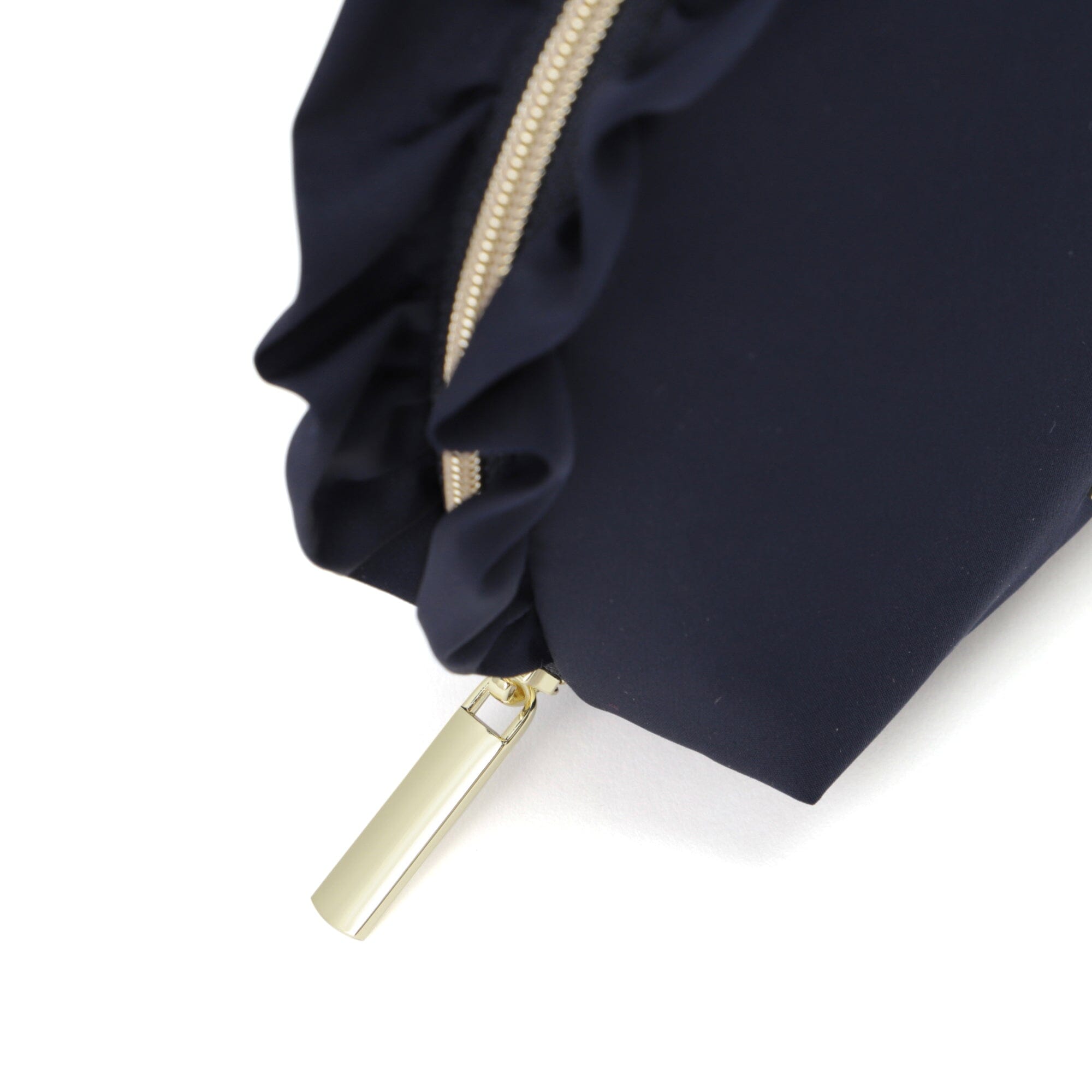 Frill Round Pouch  Navy