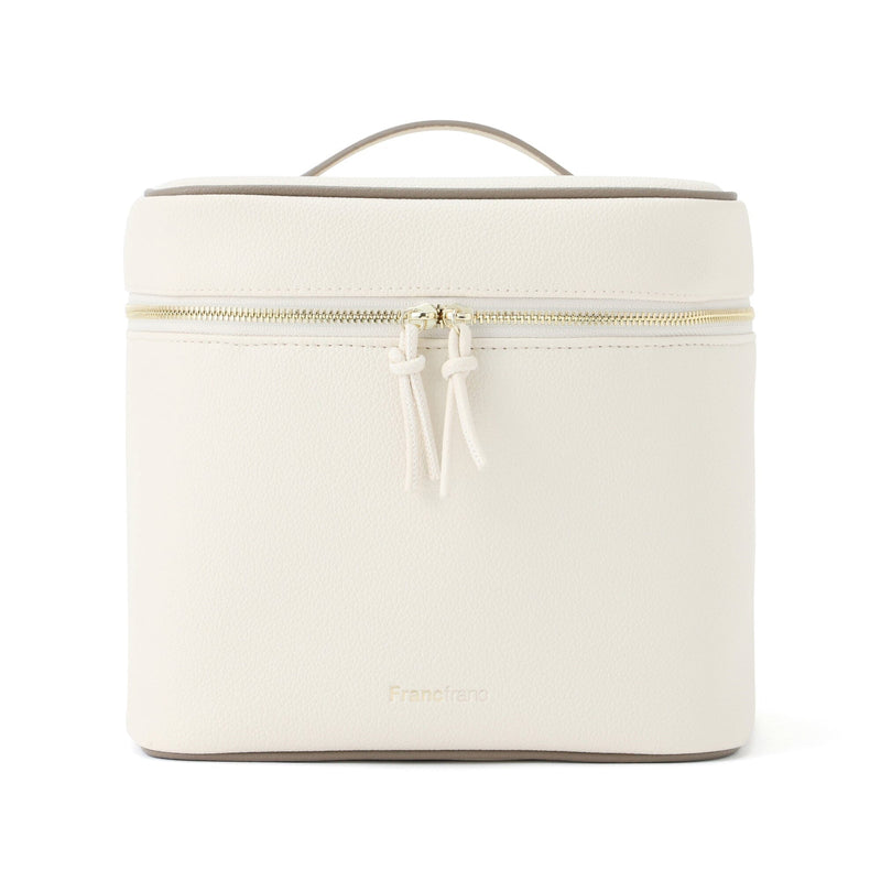 Bicolor Vanity Pouch L Ivory