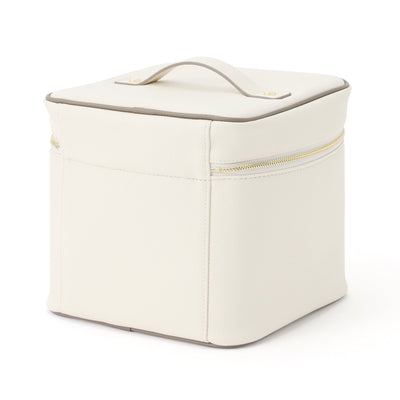 Bicolor Vanity Pouch L Ivory