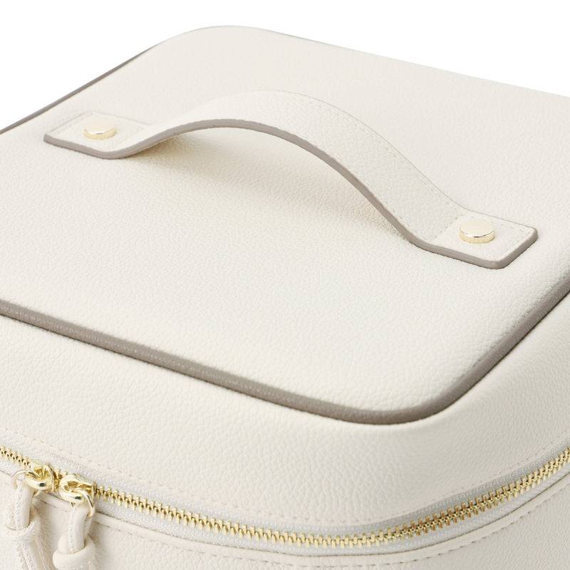 Bicolor Vanity Pouch L Ivory