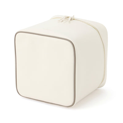 Bicolor Vanity Pouch L Ivory