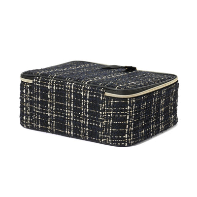 Tweed Vanity Makeup Bag Black