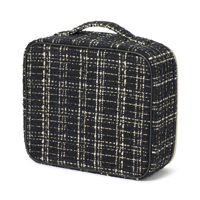 Tweed Vanity Makeup Bag Black