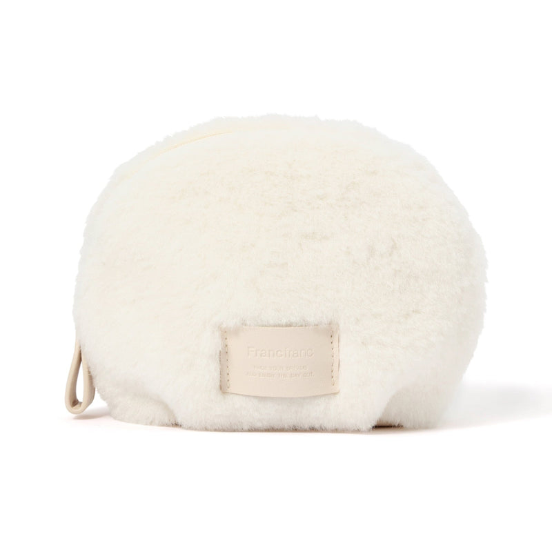 Fur Round Pouch Ivory