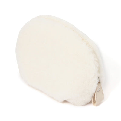 Fur Round Pouch Ivory