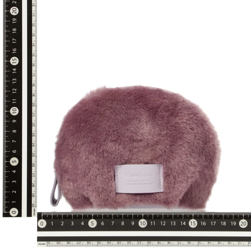 Fur Round Pouch Purple