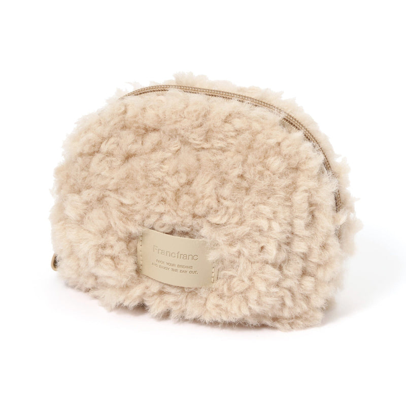 Boa Round Pouch Beige