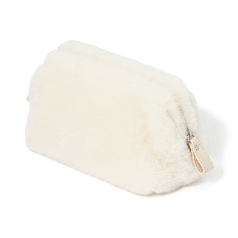 Fur Wire Pouch Ivory