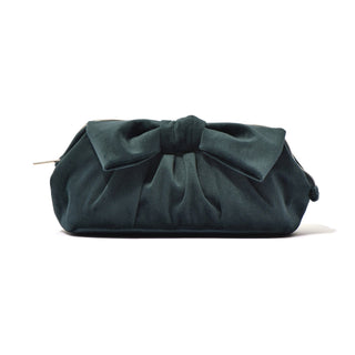 Velour Ribbon Wire Pouch Green