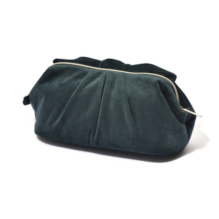 Velour Ribbon Wire Pouch Green
